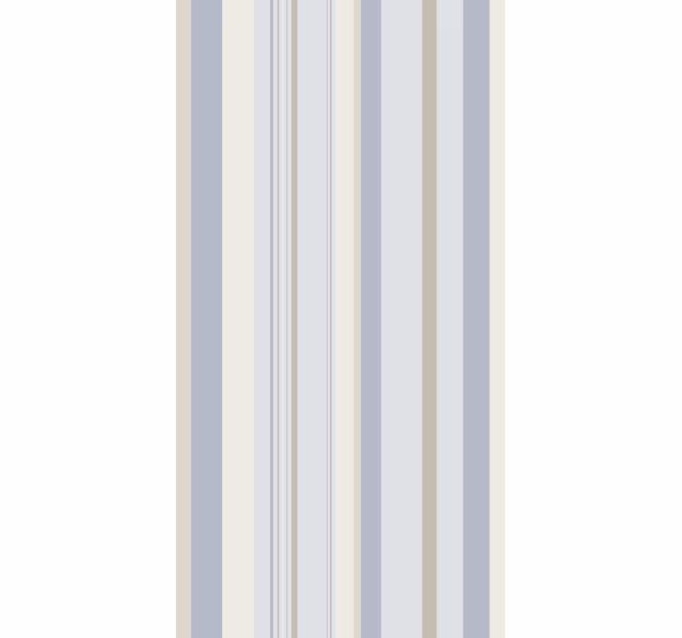 Rullgardin vintage 80-tals blå och beige ränder - Tenstickers