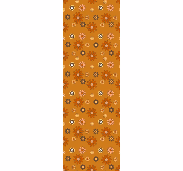 Rullgardin vintage 60-tals blommig kraft - Tenstickers