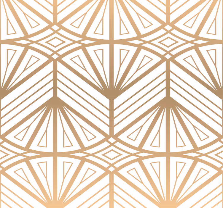 Rullgardin vintage guldgradient effekt konstdekor mönster - Tenstickers