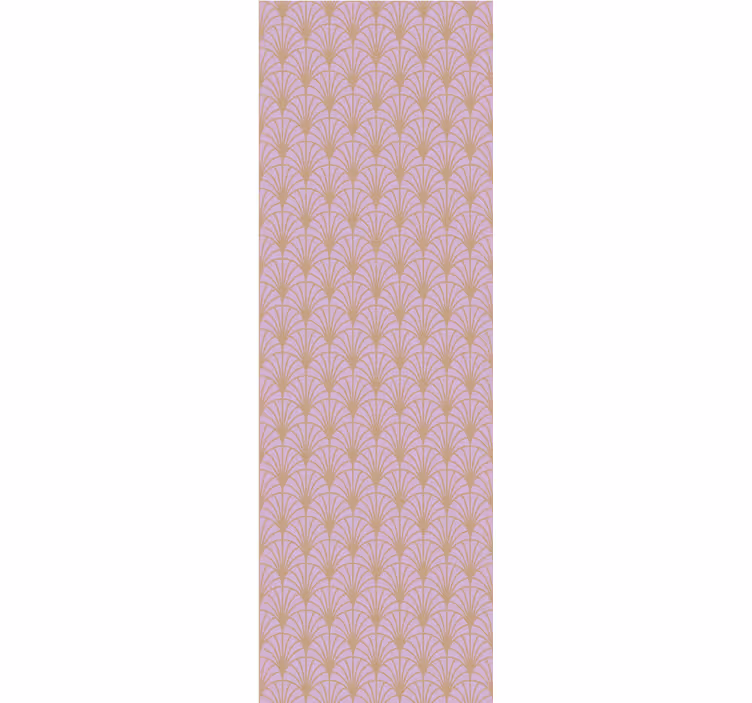 Rullgardin vintage rosa och guld fjällmönster - Tenstickers