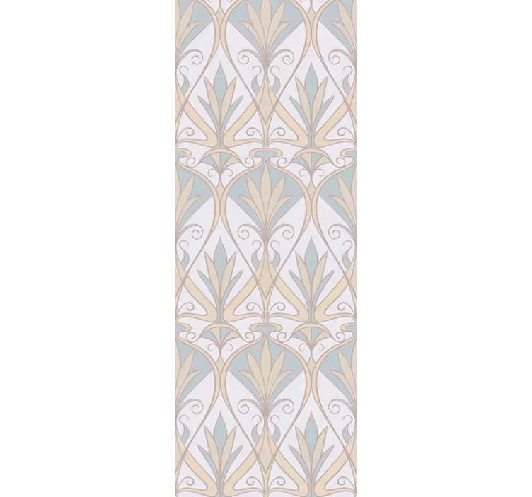 Rullgardin vintage botanisk retro blommönster - Tenstickers