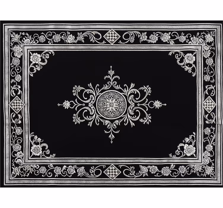 Svart rullgardin klassisk orientalsk design - Tenstickers