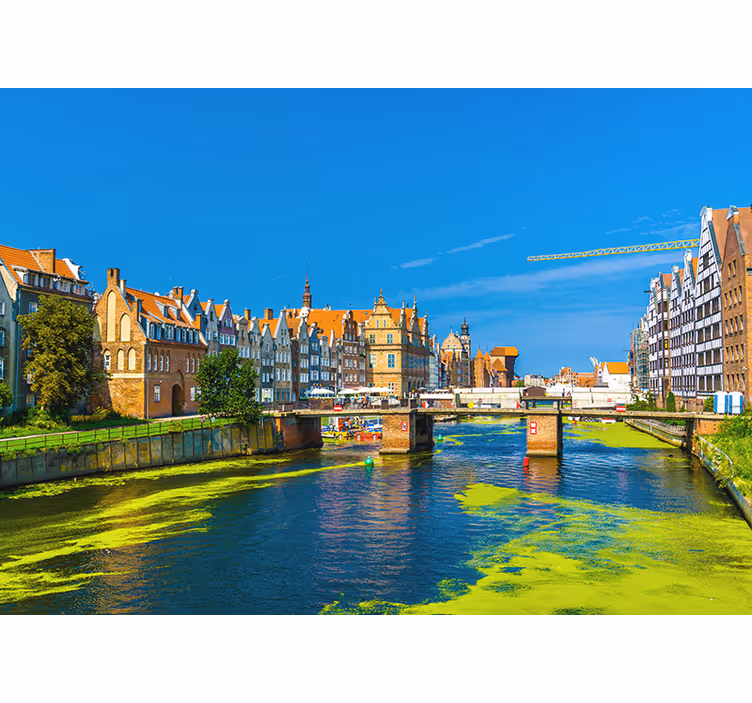 Utsikt över gdańsk rullgardin vardagsrum - Tenstickers