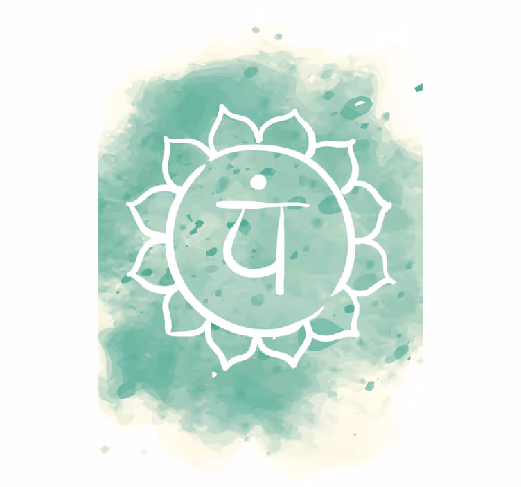 Rullgardin vardagsrum vackert hjärtchakra symbol - Tenstickers