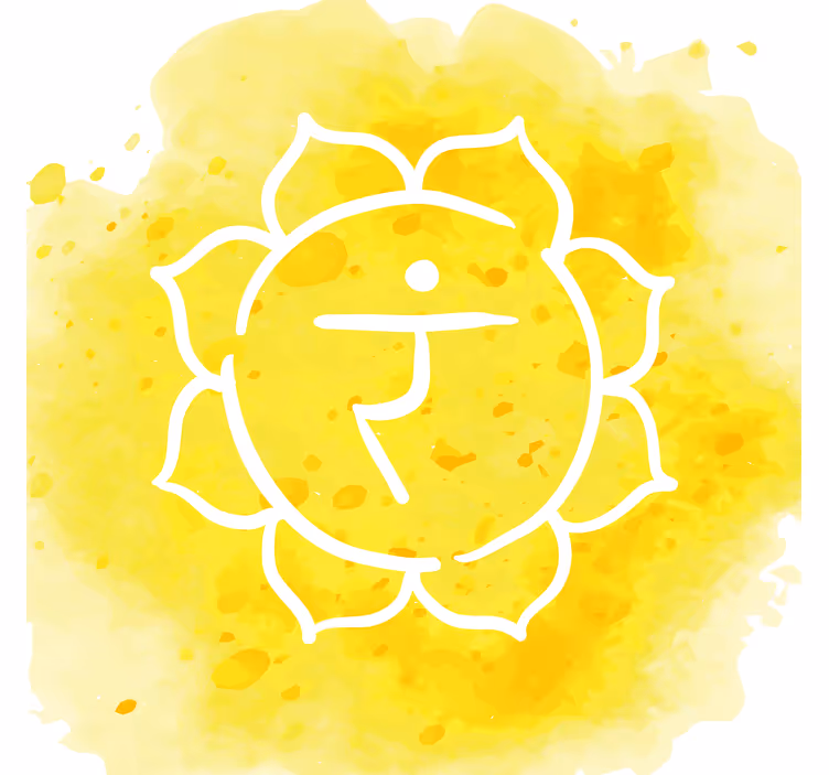 Rullgardin vardagsrum solar plexus chakra symbol - Tenstickers