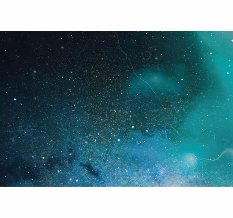 Rullgardin vardagsrum blå och grön meteorregn - Tenstickers