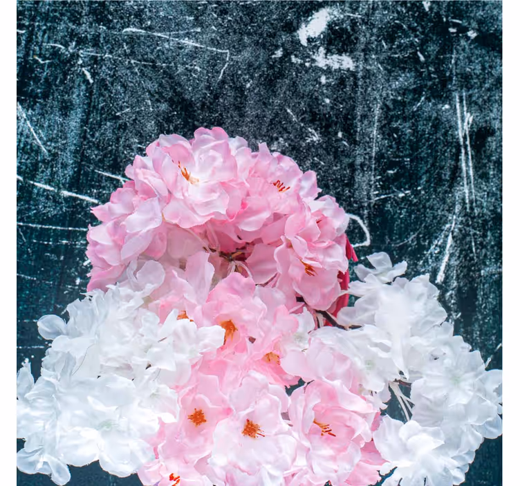 Rullgardin vardagsrum rosa konstnärlig blomma shabby chic - Tenstickers