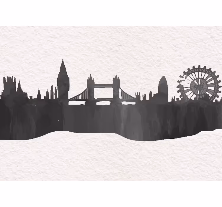 Rullgardin vardagsrum oxford uk skyline svart - Tenstickers