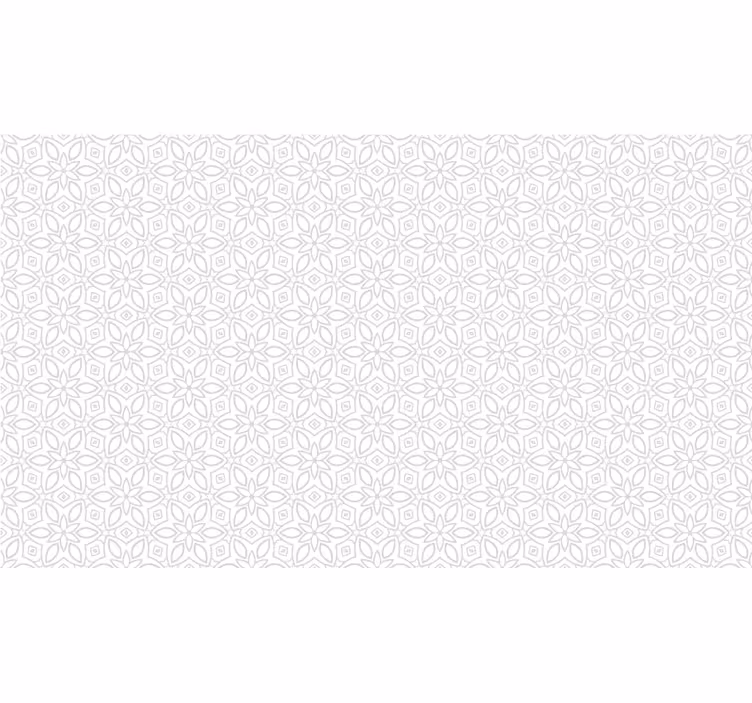 Vit rullgardin floral hydraulisk - Tenstickers