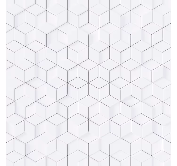 Vit rullgardin med geometriskt mönster - Tenstickers