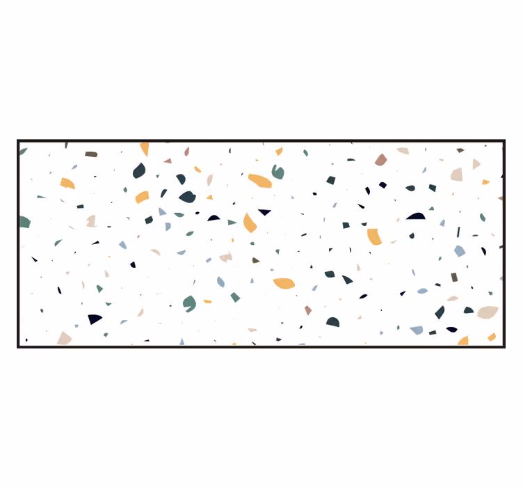 Vit rullgardin vit terrazzo - Tenstickers