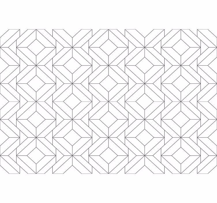 Vit rullgardin vit japandi geometriskt mönster - Tenstickers