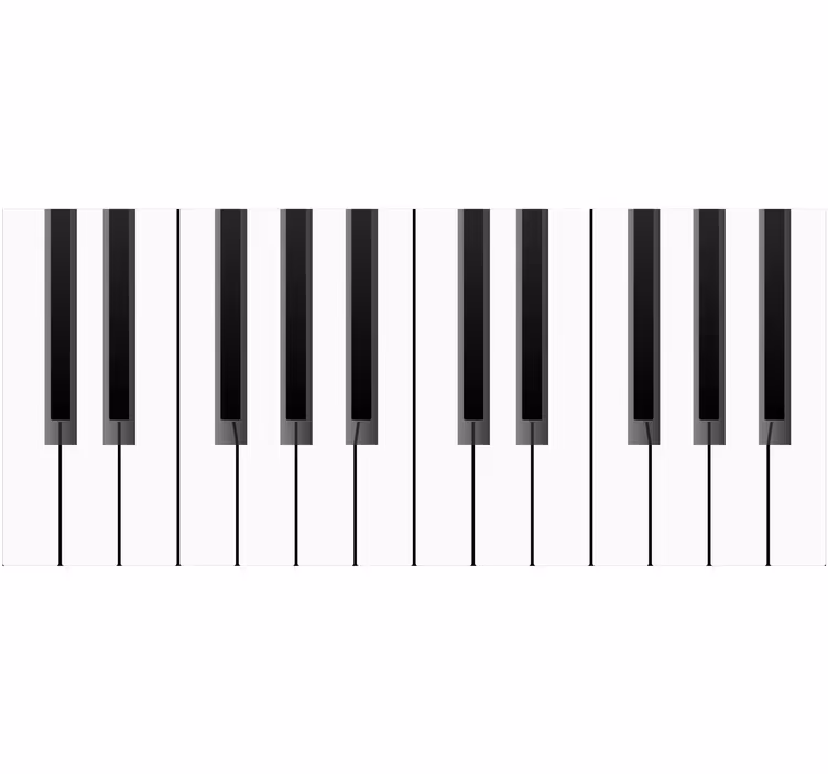 Vit rullgardin stor piano - Tenstickers