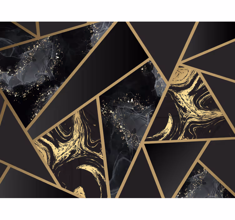 Rullgardin sovrum geometrisk marmor fusions - Tenstickers