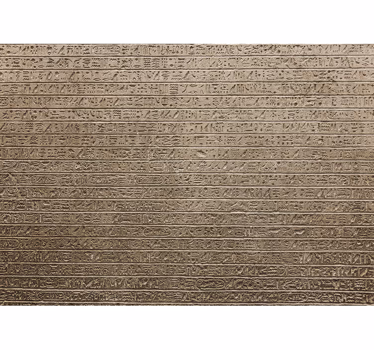 Rullgardin beige egyptisk hieroglyf mönster - Tenstickers
