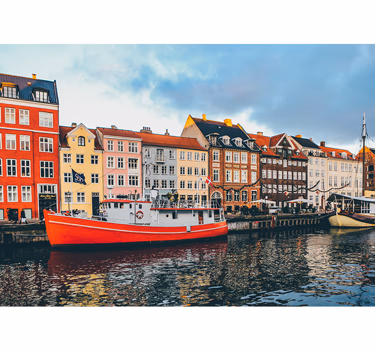 Rullgardin sovrum vacker och färgglad nyhavn - Tenstickers