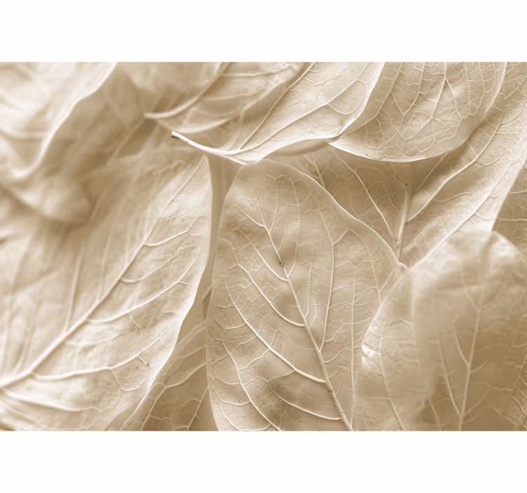 Rullgardin sovrum stora beige blad - Tenstickers