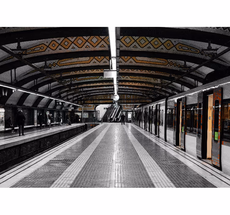 Rullgardin sovrum metrostation 3d - Tenstickers