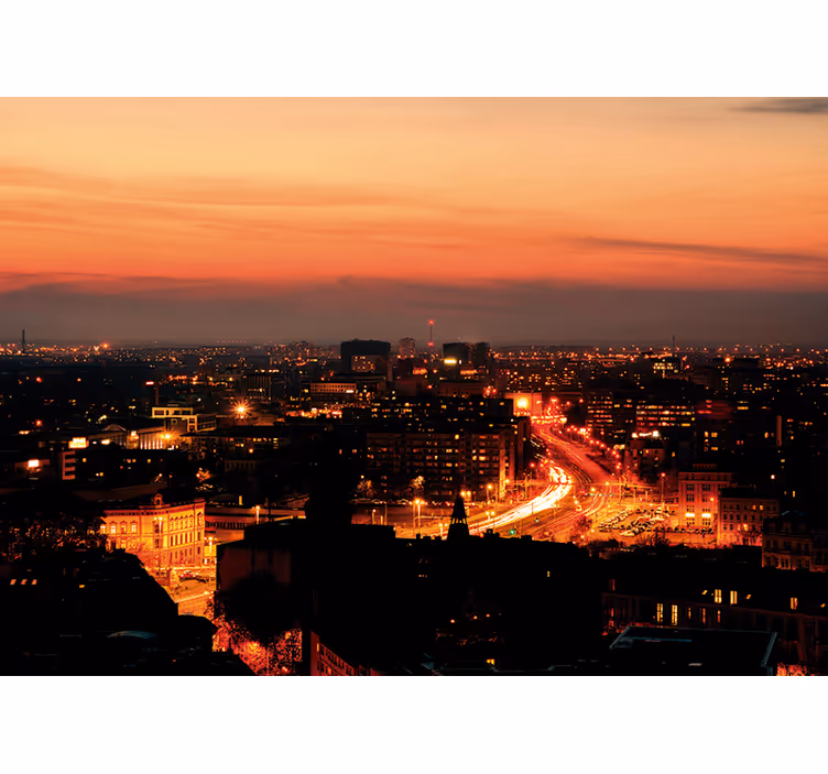 Rullgardin sovrum wrocławs nattpanorama - Tenstickers