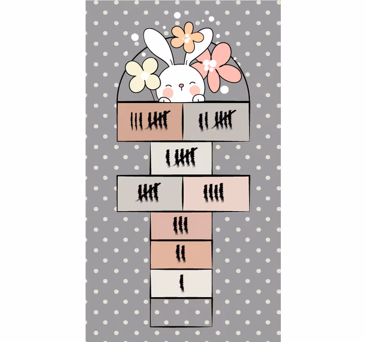 Rullgardin grå nordic rabbit hoppa hage - Tenstickers