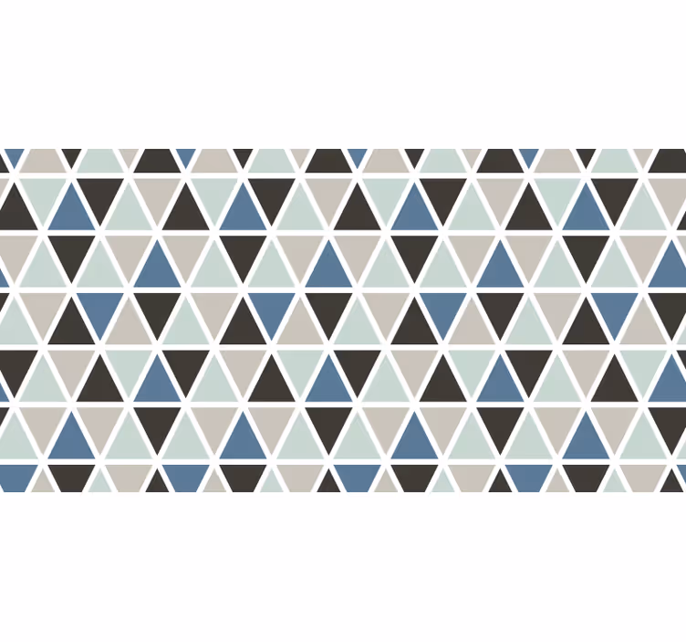 Rullgardin grå med grå och blå geometrisk mönster - Tenstickers