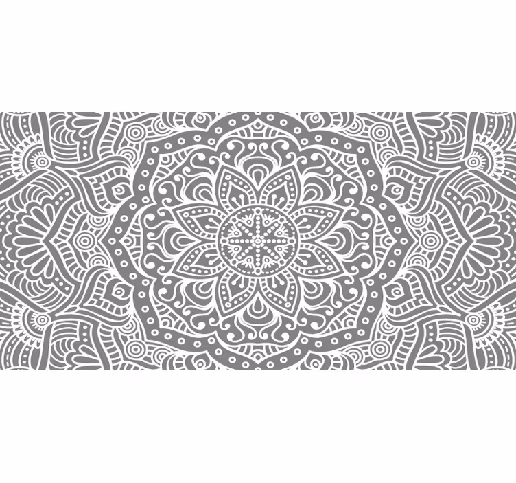 Rullgardin grå elegant mandala - Tenstickers