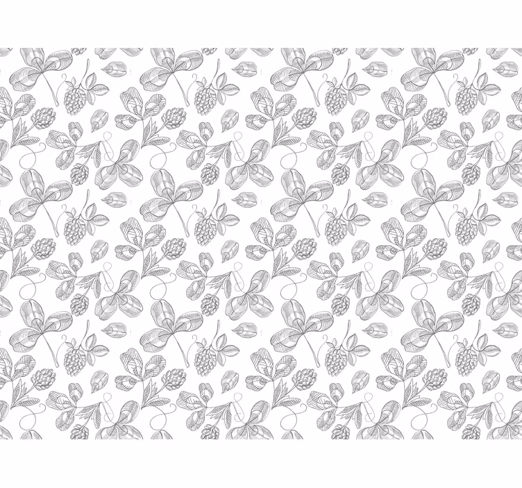 Rullgardin grå med blommönsterbroderi - Tenstickers