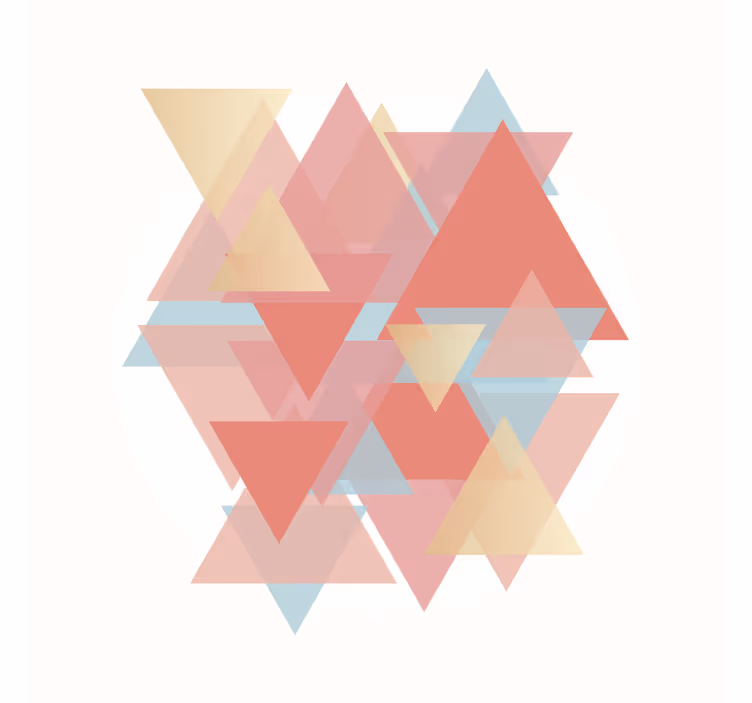 Rullgardin vardagsrum rosa och gyllene trianglar - Tenstickers