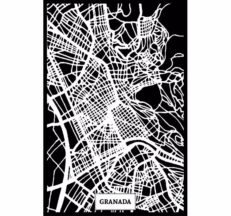Rullgardin vardagsrum topografisk karta granada - Tenstickers