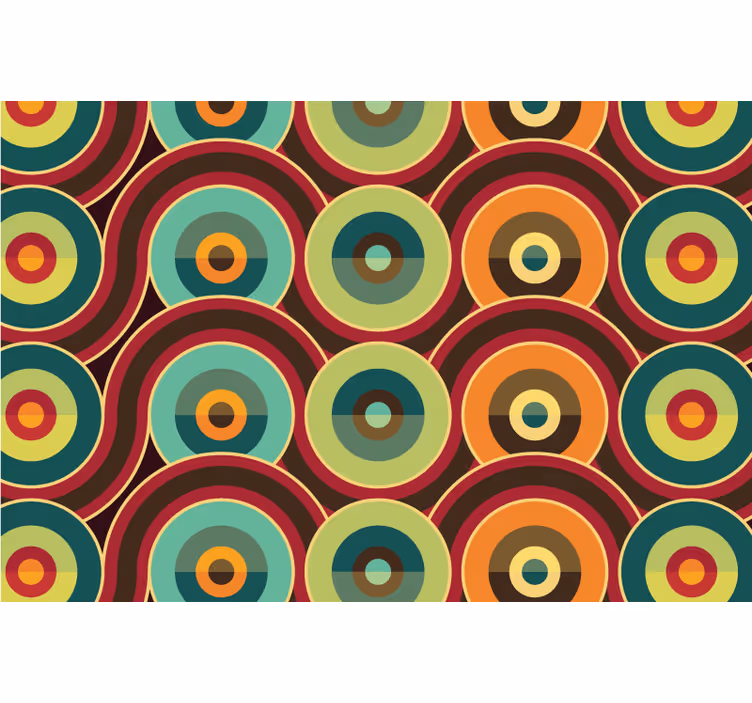 Rullgardin sovrum retro upprepade cirklar - Tenstickers