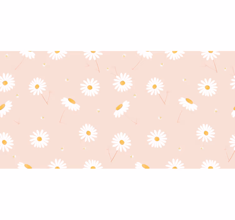 Rullgardin sovrum med nordisk prästkrage blommor - Tenstickers