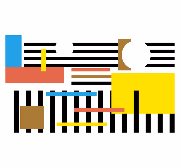 Rullgardin sovrum färgglad nordisk geometrisk mönster - Tenstickers