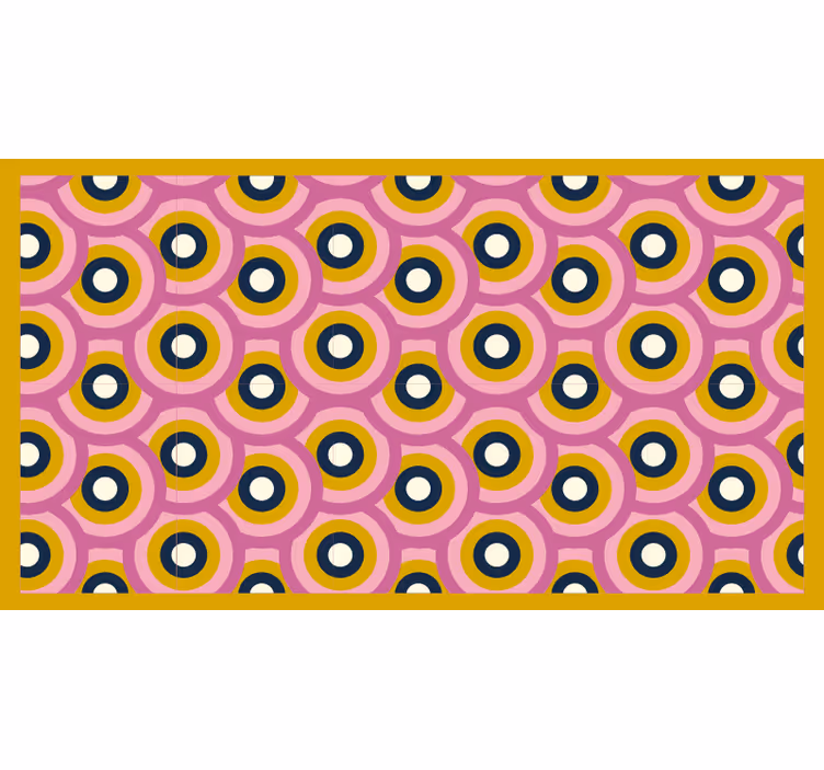 Rullgardin sovrum 70-tals orange cirklar - Tenstickers
