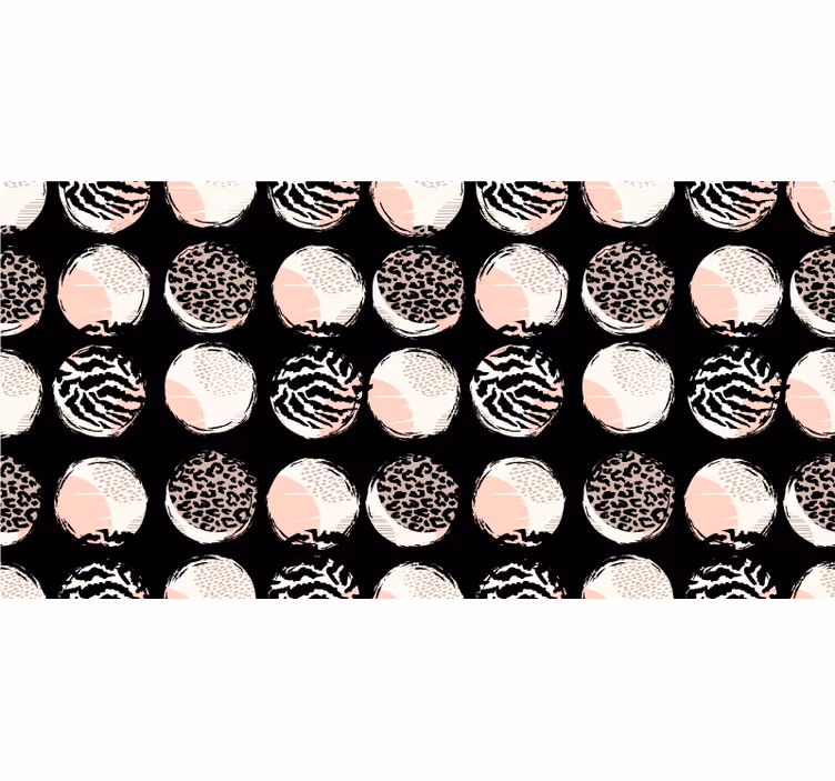 Rullgardin sovrum abstrakt geometriskt leopardmönster - Tenstickers