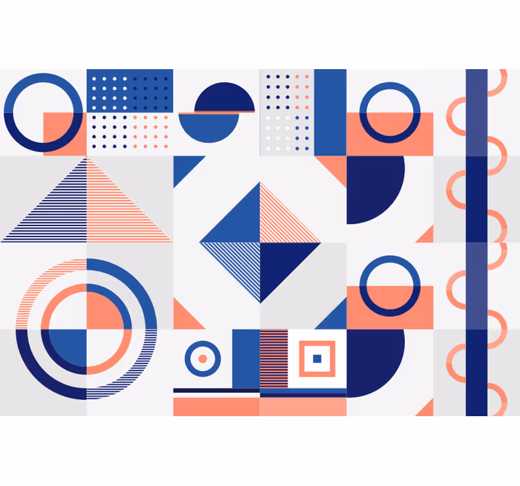 Rullgardin sovrum skandinaviskt geometriskt mönster - Tenstickers