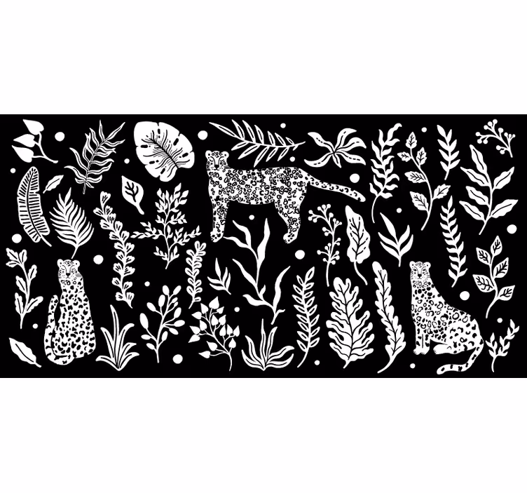 Rullgardin sovrum vit leopard - Tenstickers