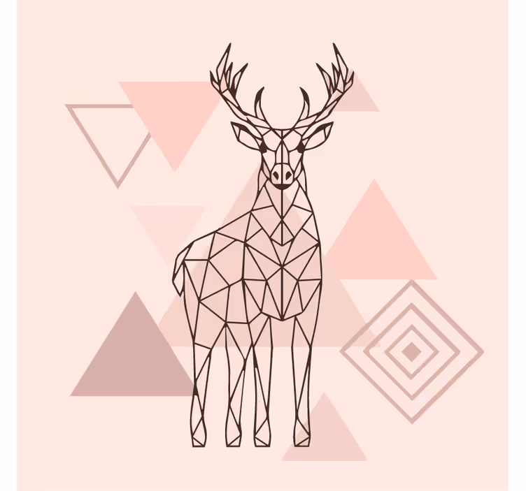 Rullgardin sovrum nordisk polygonal ren - Tenstickers