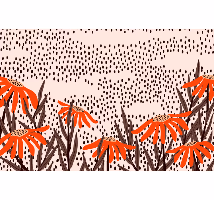Rullgardin sovrum doodle prickar och konfetti - Tenstickers