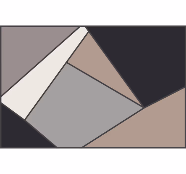 Rullgardin sovrum vinylmatta geometriska former beige - Tenstickers