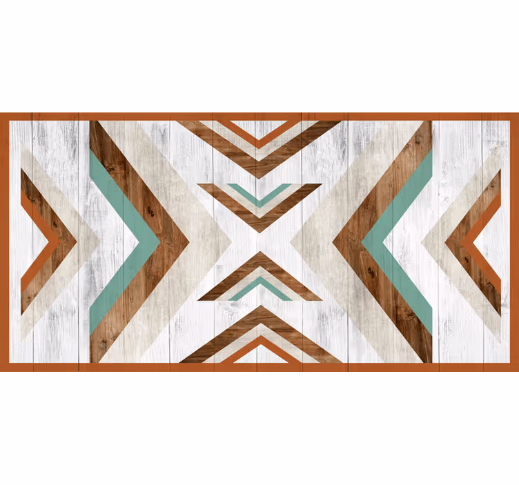 Rullgardin sovrum trä boho aztec - Tenstickers