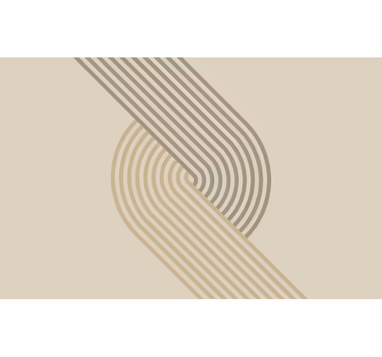Rullgardin sovrum beige linjer vinylmatta - Tenstickers