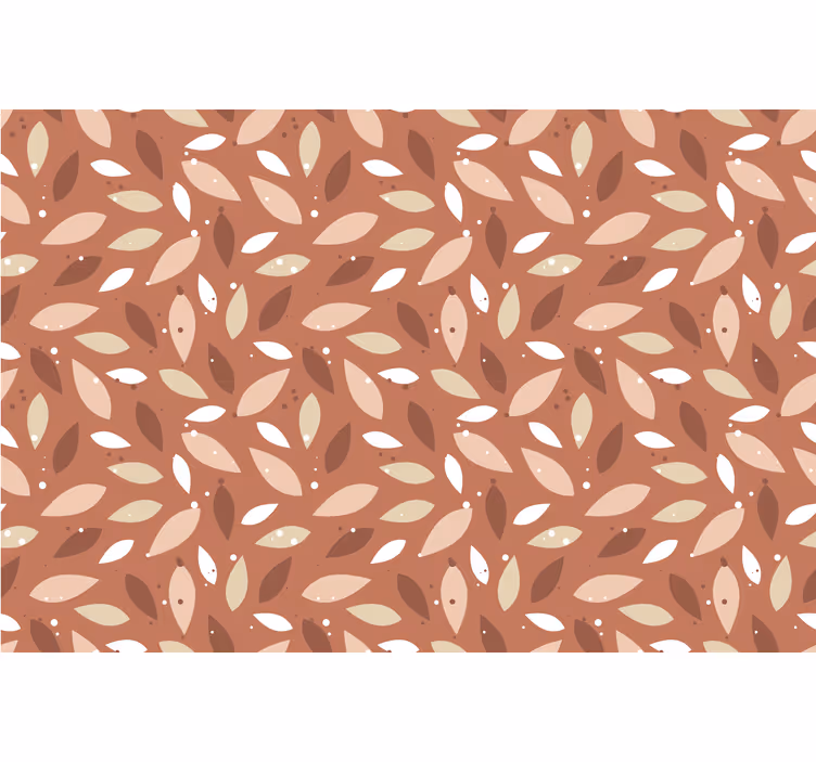 Rullgardin sovrum terracottablads mönster - Tenstickers