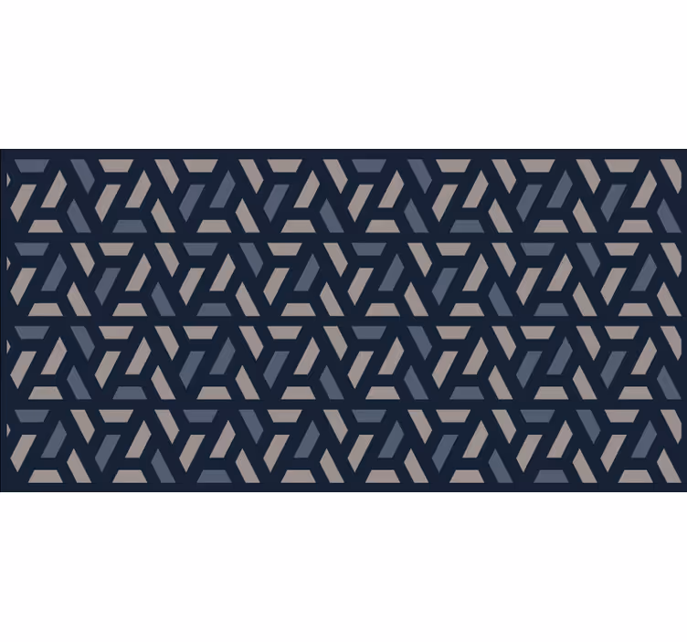 Rullgardin sovrum geometriskt blått och grått mönster - Tenstickers