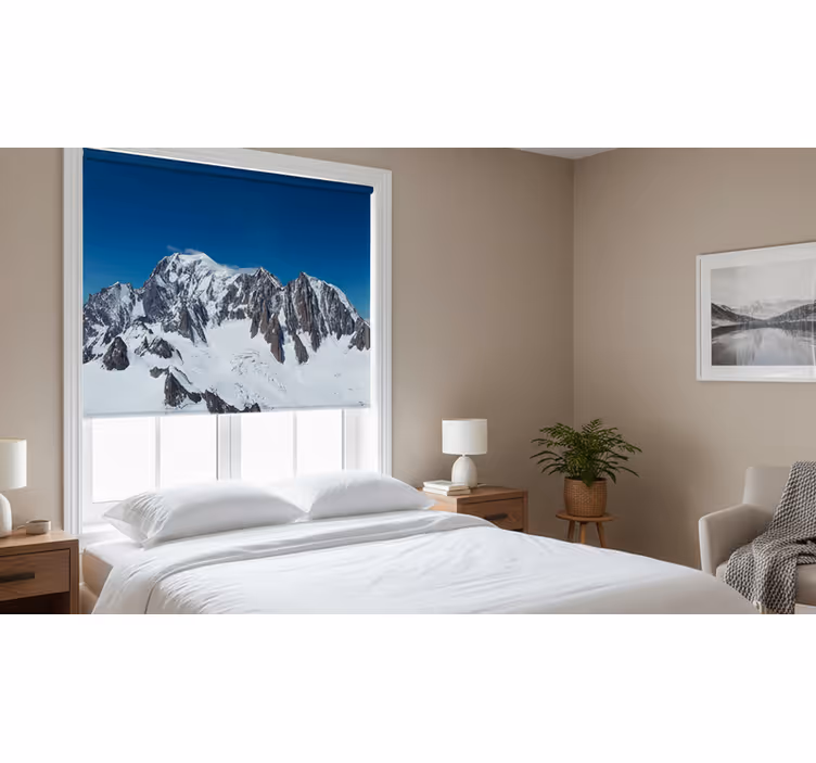 Rullgardin sovrum mont-blanc landskap - Tenstickers