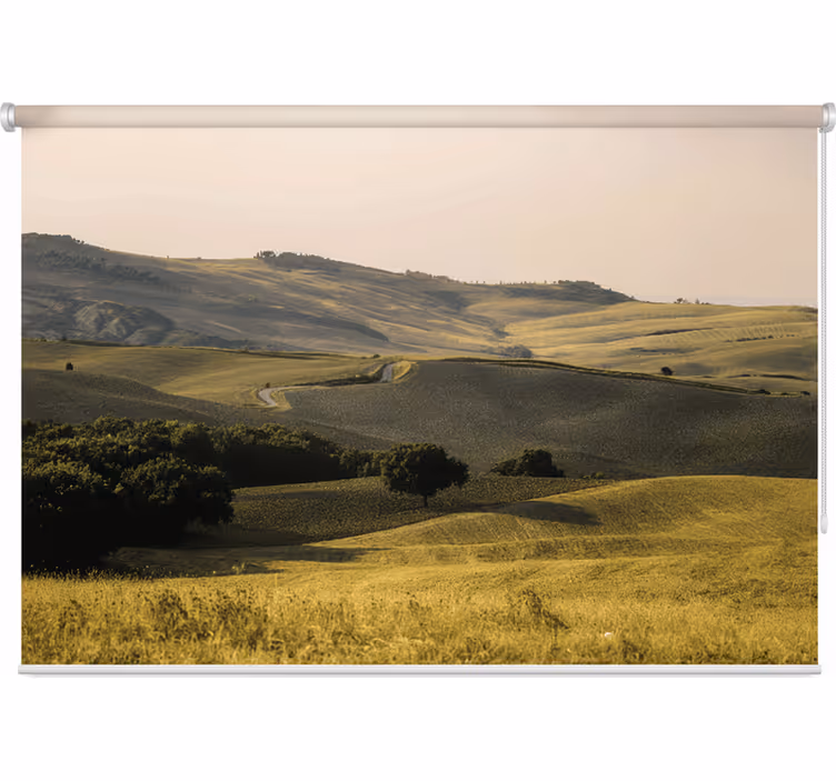 Rullgardin sovrum vackra fält i toscana - Tenstickers