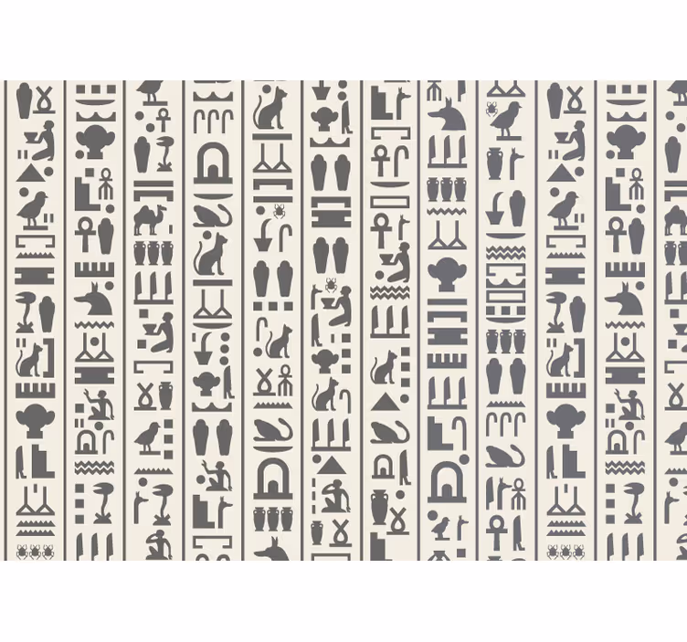 Vit rullgardin hieroglyfer - Tenstickers