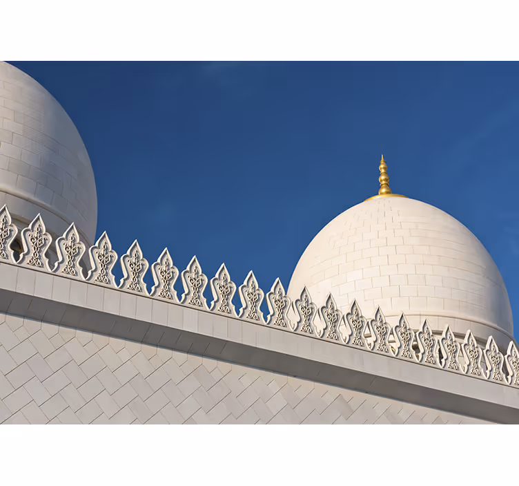 Vit rullgardin emirates sheikh zayed - Tenstickers