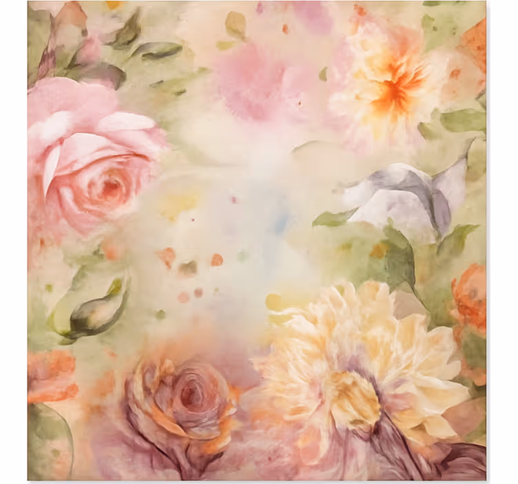 Rullgardin vardagsrum rosa blommor - Tenstickers