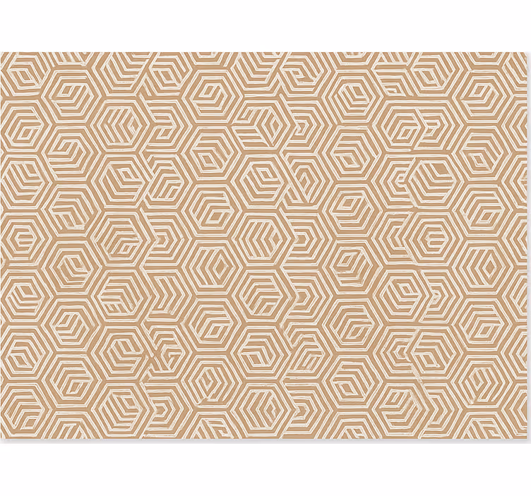 Rullgardin vardagsrum beige abstrakta ornament - Tenstickers