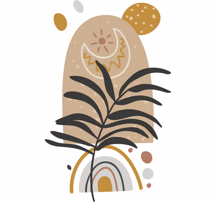 Rullgardin sovrum boho stil växt - Tenstickers